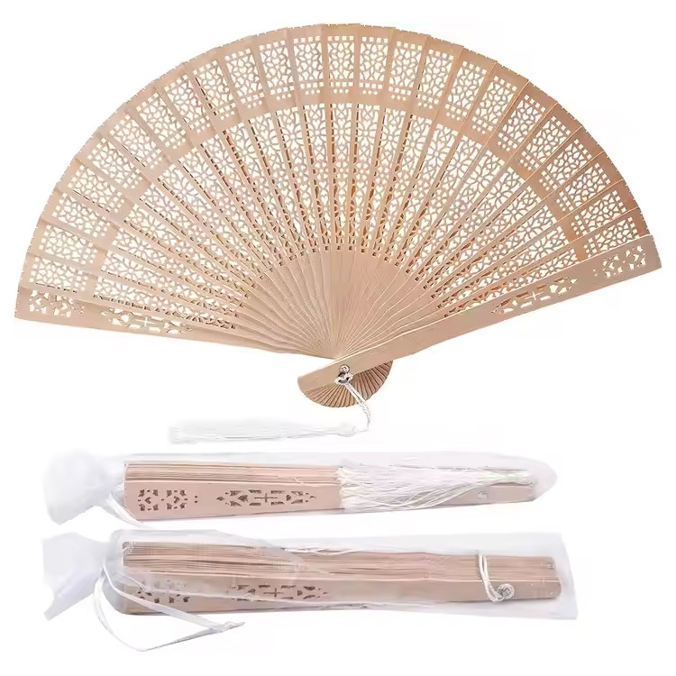 竹ヴィンテージ誕生日プレゼント折りたたみ木製扇子