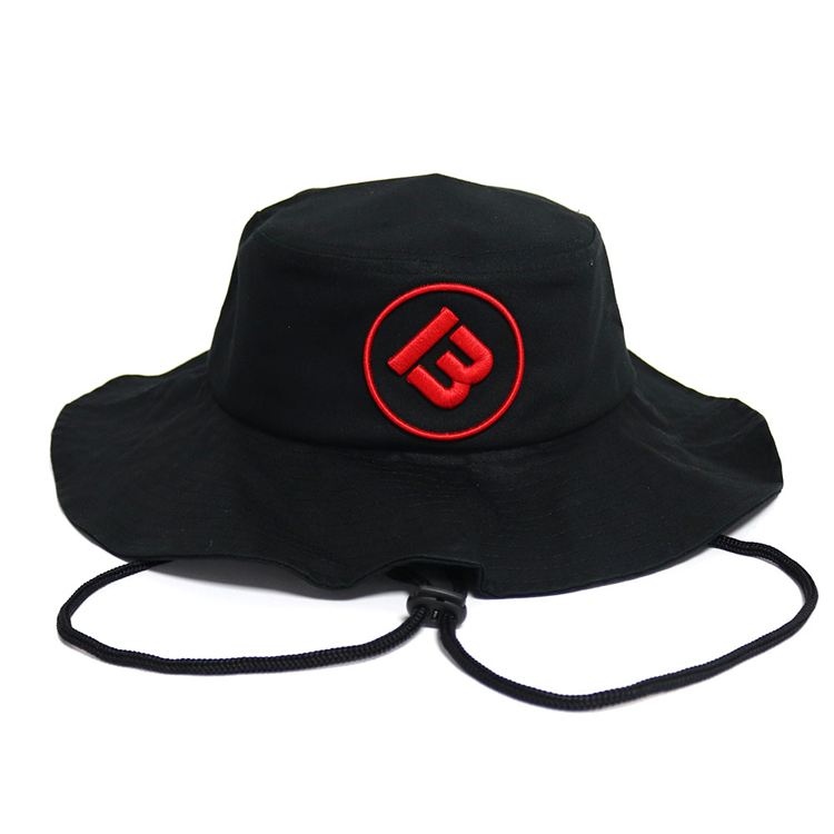 工場直送 UV 保護帽子ワイドボーダー防風ロープ