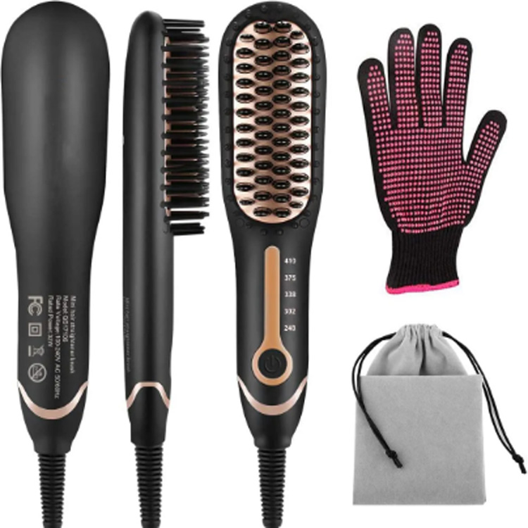 アイアンブラシホットコームセラミックヘアスタイリング電気ストレートナー