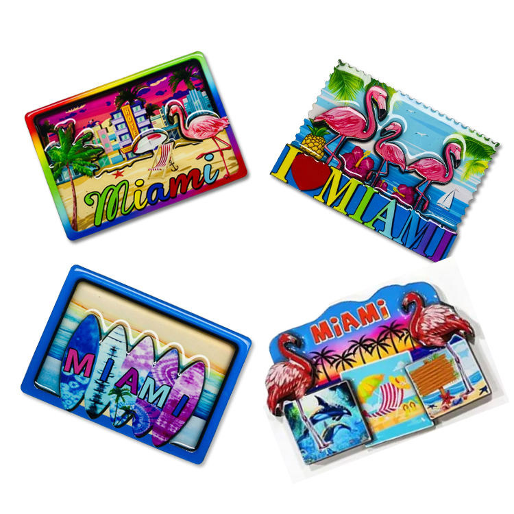 ウッドタウン市名道路標識お土産冷蔵庫用マグネット